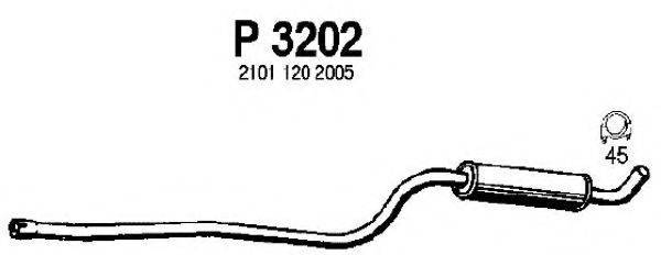 FENNO P3202 Середній глушник вихлопних газів