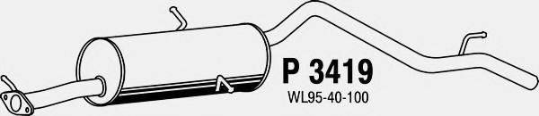 MAZDA WL43-40-100C Середній глушник вихлопних газів