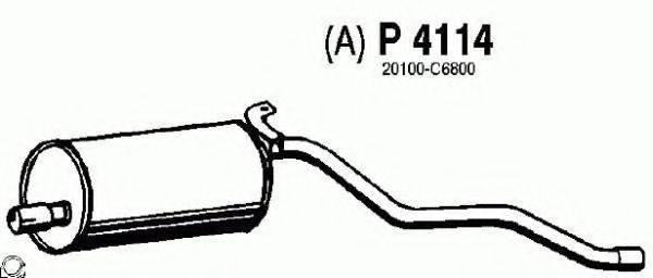 FENNO P4114 Глушник вихлопних газів кінцевий