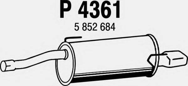 FENNO P4361 Глушник вихлопних газів кінцевий