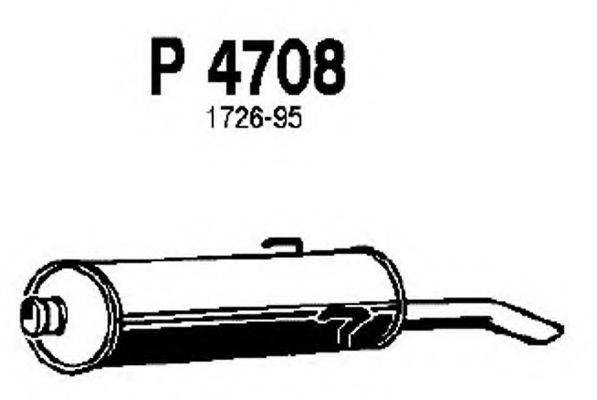 FENNO P4708 Глушитель выхлопных газов конечный