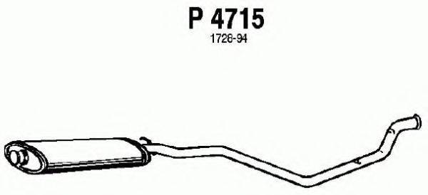FENNO P4715 Середній глушник вихлопних газів