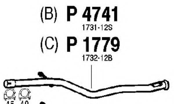FENNO P4741 Труба вихлопного газу