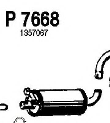 FENNO P7668 Середній глушник вихлопних газів