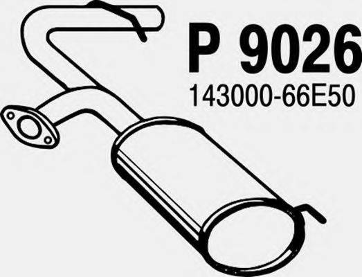 FENNO P9026 Глушник вихлопних газів кінцевий
