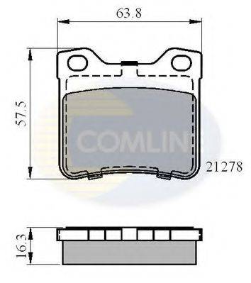 COMLINE CBP01060 Комплект гальмівних колодок, дискове гальмо