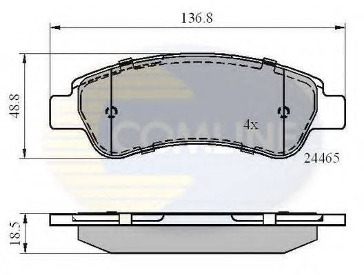 REMSA 1238 Комплект гальмівних колодок, дискове гальмо