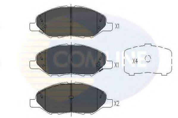 COMLINE CBP36044 Комплект гальмівних колодок, дискове гальмо
