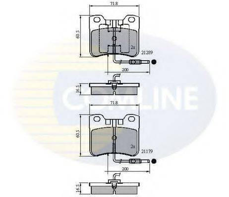 COMLINE CBP1231 Комплект гальмівних колодок, дискове гальмо