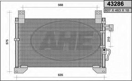 AHE 43286 Конденсатор, кондиціонер