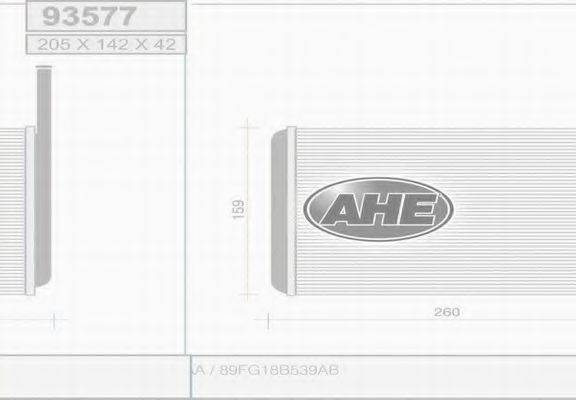 AHE 93577 Теплообмінник, опалення салону