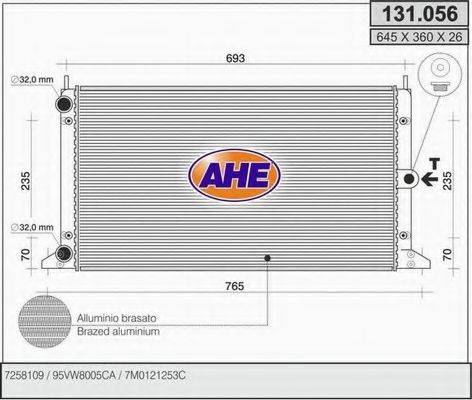 AHE 131056 Радіатор, охолодження двигуна