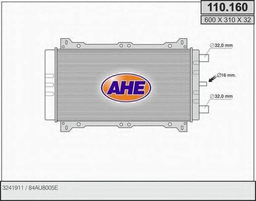 AHE 110160 Радіатор, охолодження двигуна