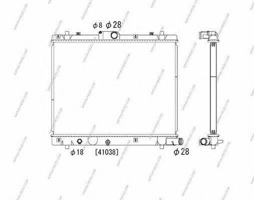 NPS S156I58 Радіатор, охолодження двигуна