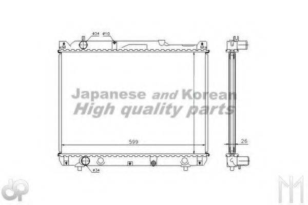 ASHUKI K45220 Радіатор, охолодження двигуна