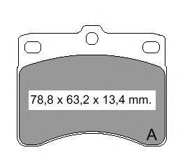 VEMA 834370 Комплект гальмівних колодок, дискове гальмо