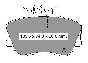 VEMA 21438 Комплект гальмівних колодок, дискове гальмо