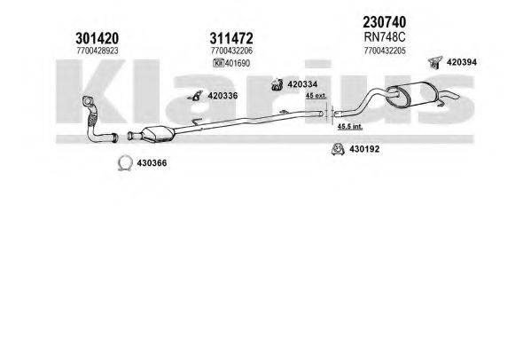 KLARIUS 720822E Система випуску ОГ