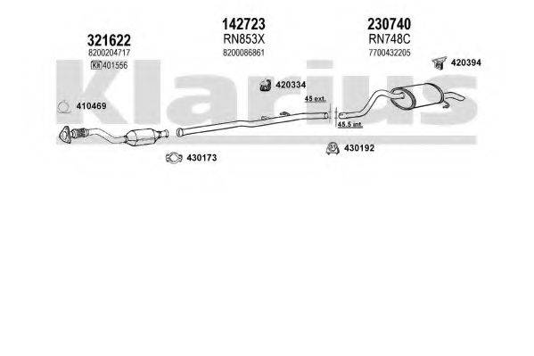 KLARIUS 720862E Система випуску ОГ