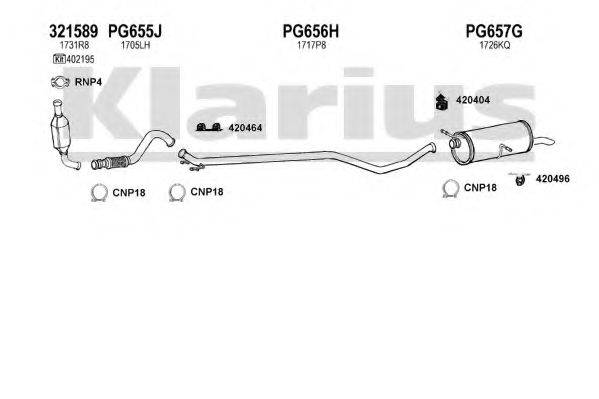 KLARIUS 630807U Система випуску ОГ