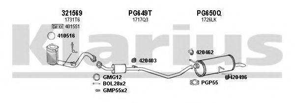 KLARIUS 630820U Система випуску ОГ