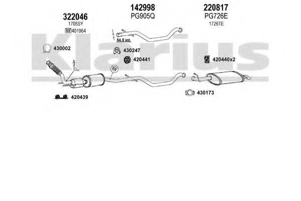 KLARIUS 630793E Система випуску ОГ