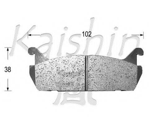 KAISHIN D0021 Комплект гальмівних колодок, дискове гальмо