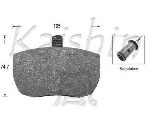 KAISHIN D5303 Комплект гальмівних колодок, дискове гальмо