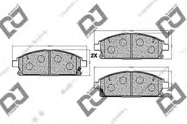 ISUZU 58611-86550 Комплект гальмівних колодок, дискове гальмо