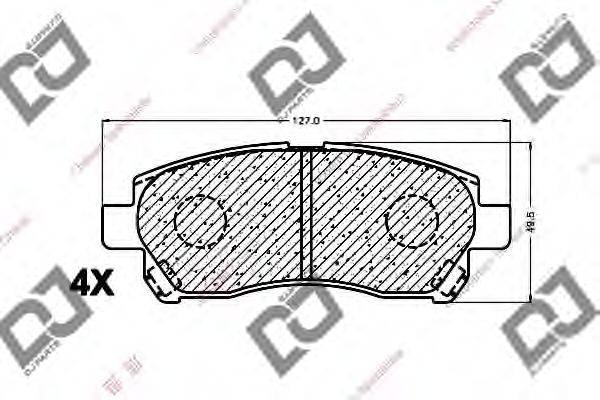 DAIHATSU 04491-01001 Комплект гальмівних колодок, дискове гальмо