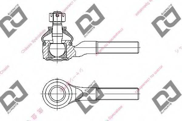 DJ PARTS DE1077 Наконечник поперечної кермової тяги