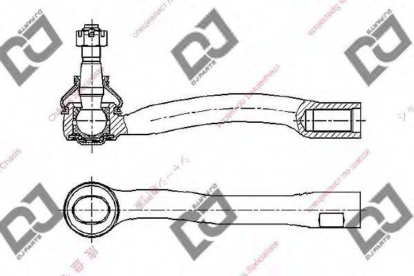 DJ PARTS DE1290 Наконечник поперечної кермової тяги