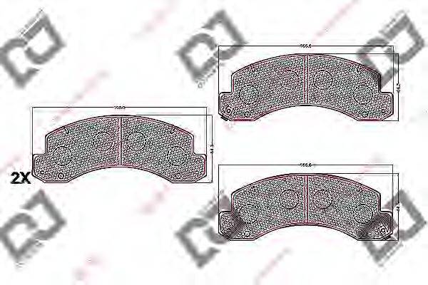 DAIHATSU 0446537060 Комплект гальмівних колодок, дискове гальмо