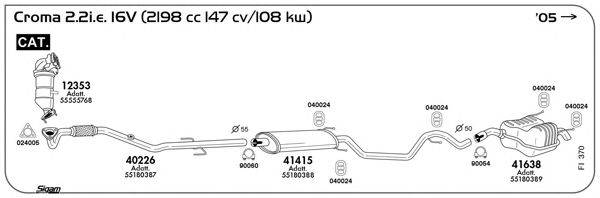 SIGAM FI370 Система випуску ОГ