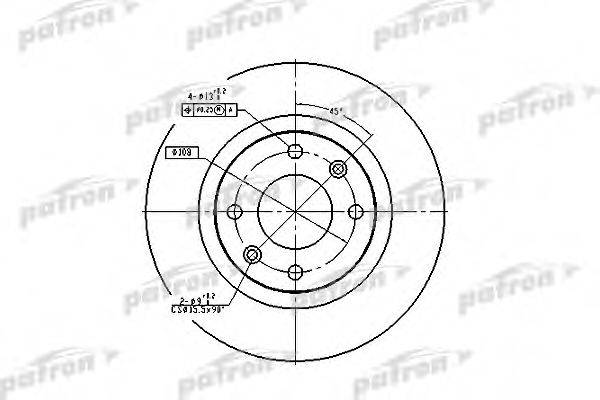 PATRON PBD1216 гальмівний диск