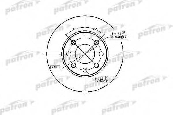 PATRON PBD1607 гальмівний диск