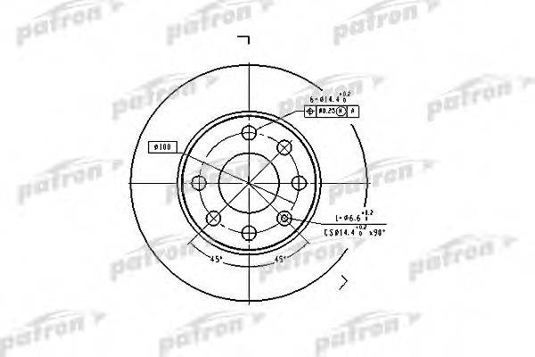 PATRON PBD1608 гальмівний диск