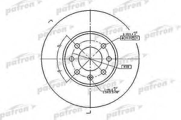 PATRON PBD1609 гальмівний диск