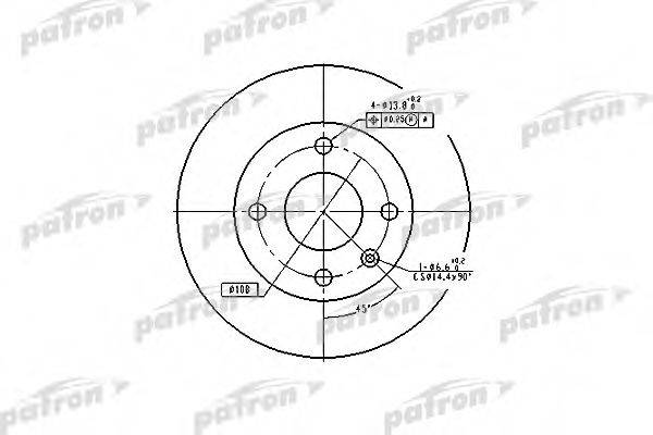 PATRON PBD1658 гальмівний диск