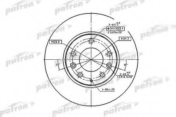 PATRON PBD4386 гальмівний диск