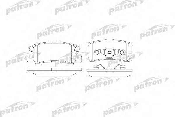 PATRON PBP1604 Комплект гальмівних колодок, дискове гальмо