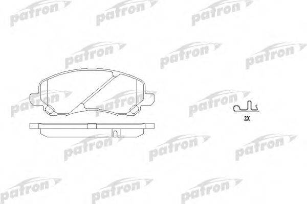 PATRON PBP1621 Комплект гальмівних колодок, дискове гальмо