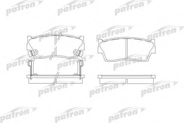 PATRON PBP712 Комплект гальмівних колодок, дискове гальмо