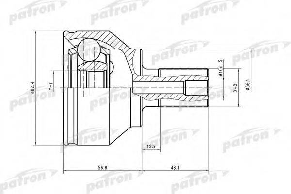 PATRON PCV1563 Шарнірний комплект, приводний вал