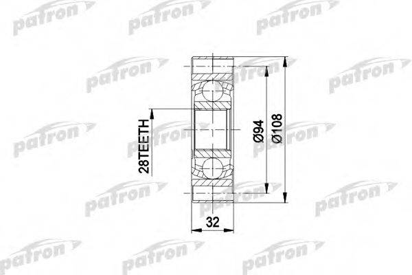 PATRON PCV3014 Шарнірний комплект, приводний вал