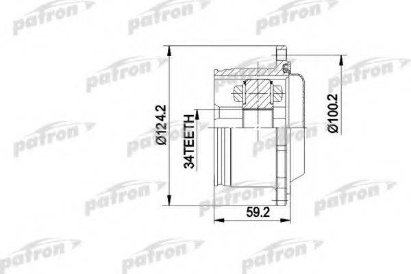 PATRON PCV5006 Шарнірний комплект, приводний вал