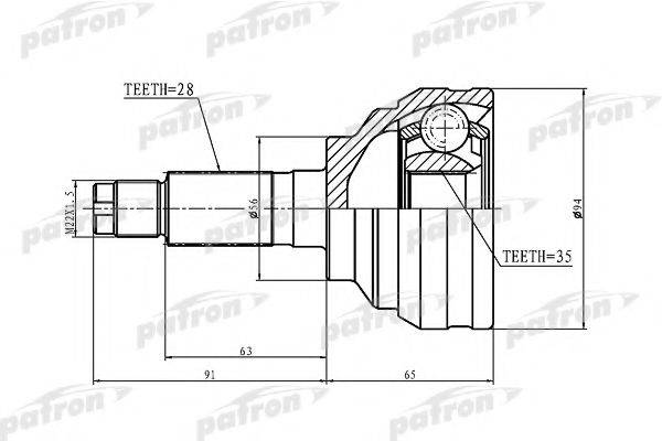 MAZDA GD4622510A Шарнірний комплект, приводний вал