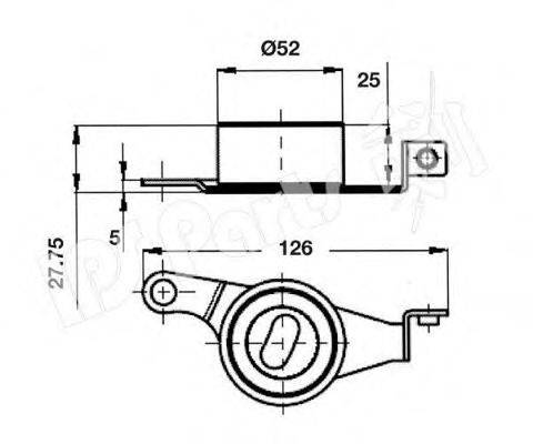 IPS PARTS ITB6339 Пристрій для натягу ременя, ремінь ГРМ