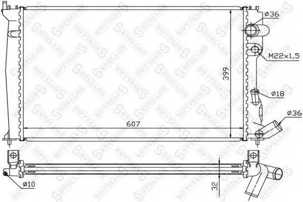 STELLOX 1025272SX Радіатор, охолодження двигуна