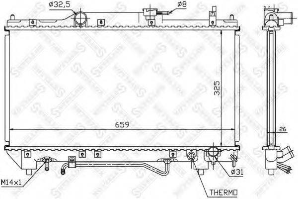 STELLOX 1025422SX Радіатор, охолодження двигуна